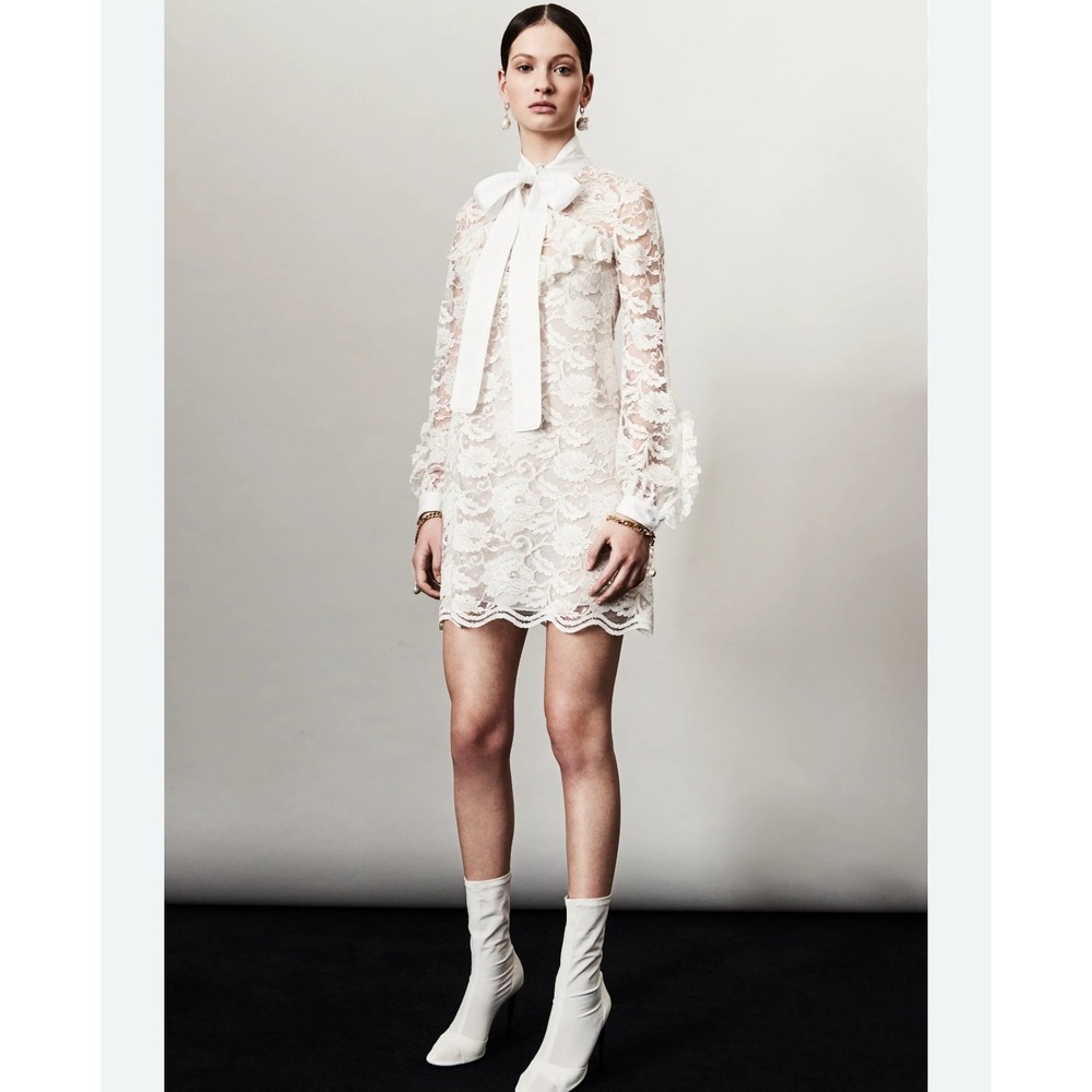 Francesco Scognamiglio vogue collection Dress Womens‎ 6 white Lace Italy classic